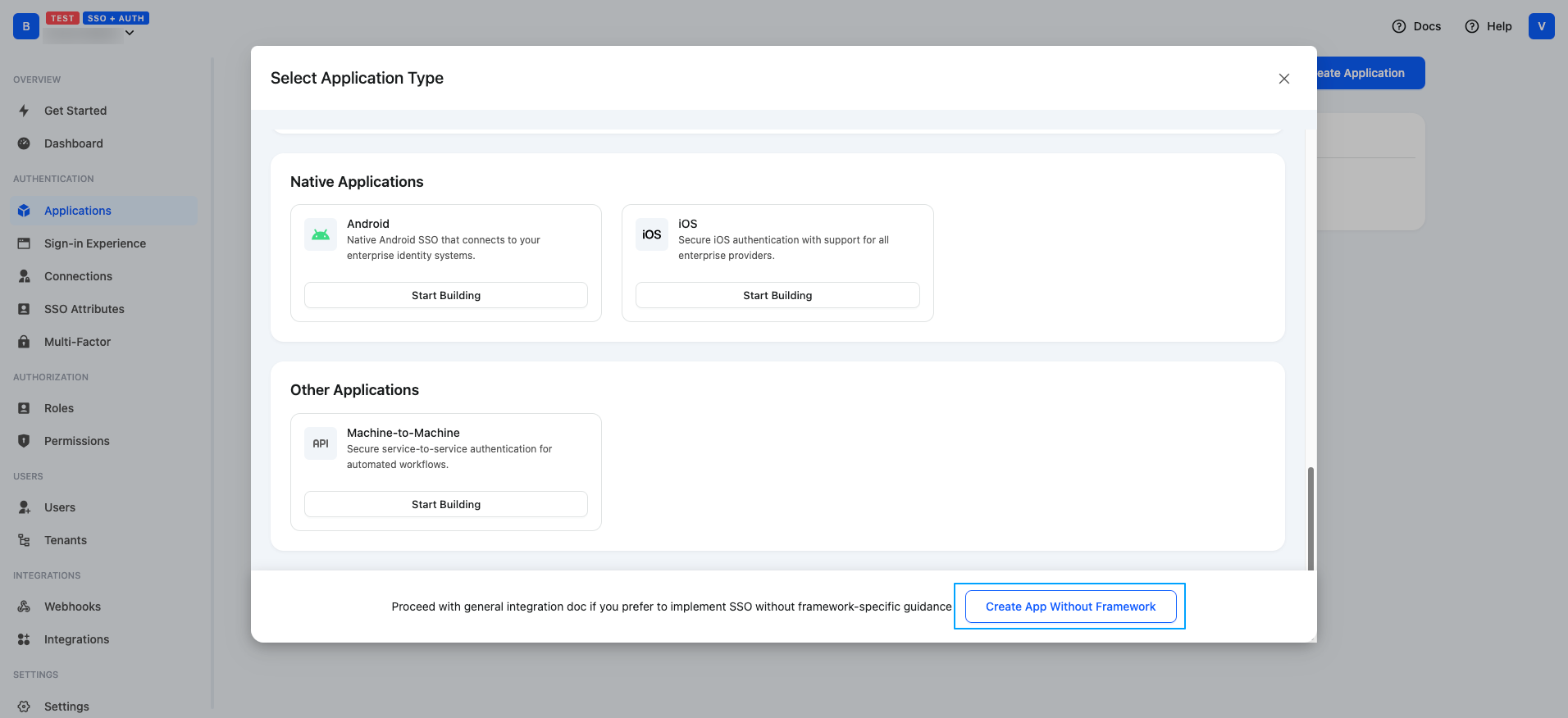 Step 3.5 - Create without framework